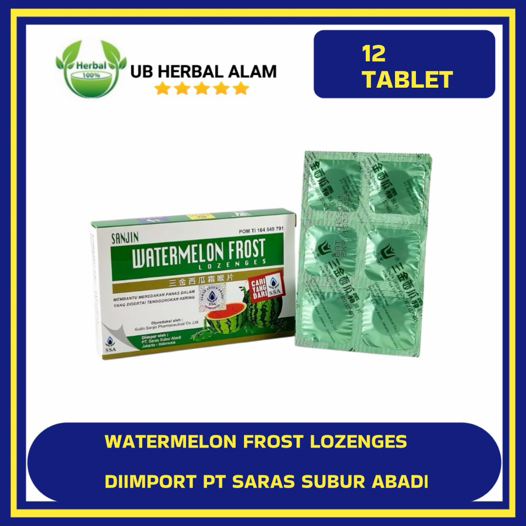 

Watermelon Frost Lozenges Tablet / permen tenggorokan / radang mukut sariawan suara serak
