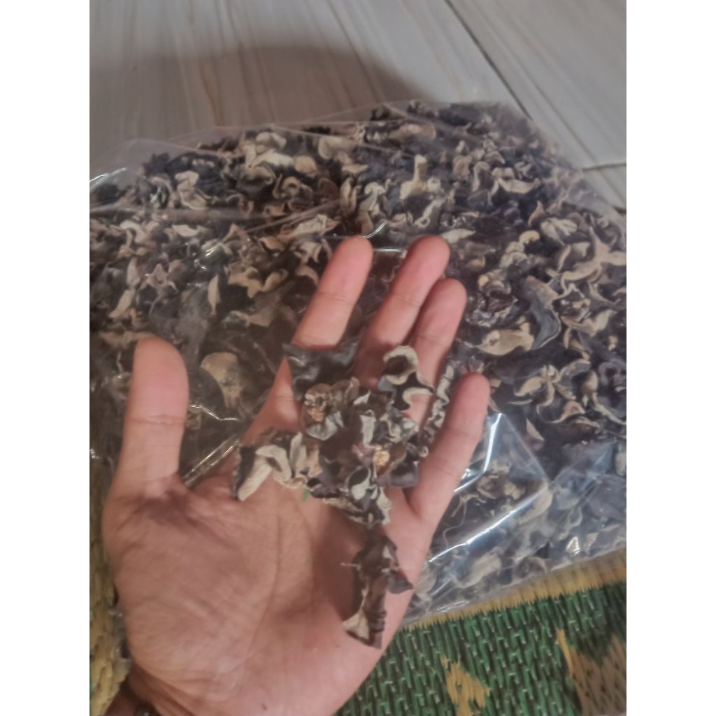

jamur kuping kering rencekan/sortir kecil murah kemasan 500gram