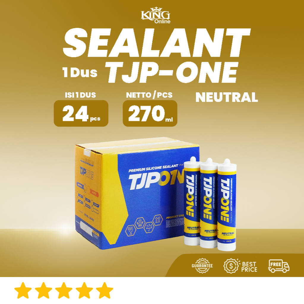 lem botol silicone sealant TJP Netral / lem kaca silen aquarium aluminium akrilik