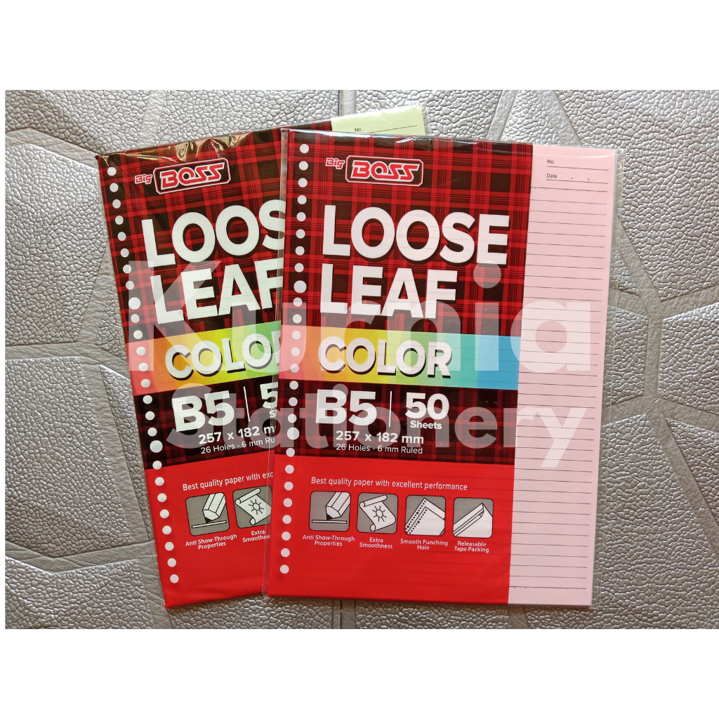 

[SATU PACK] Loose Leaf B5 Big Boss Campus Warna (50 Lembar)