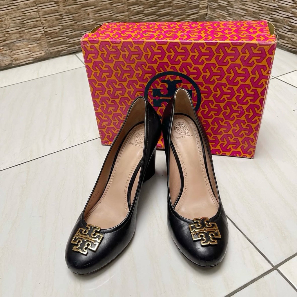 SALE Preloved Tory Burch Shoes Authentic TB Shoes Melinda Wedge