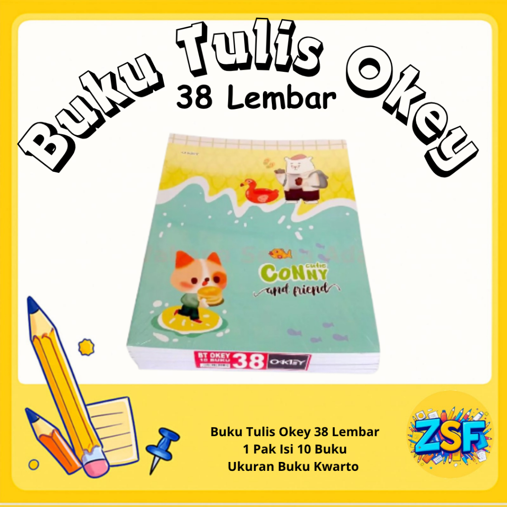 

Buku Tulis 38 Lembar 1 Pack Buku Tulis Okey Isi 10 Murah Untuk Sekolah
