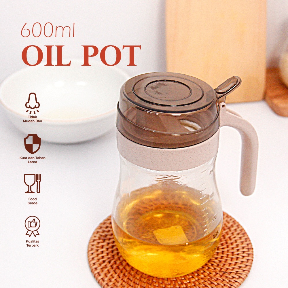 Tempat Minyak 600 ml Oil Pot Glass