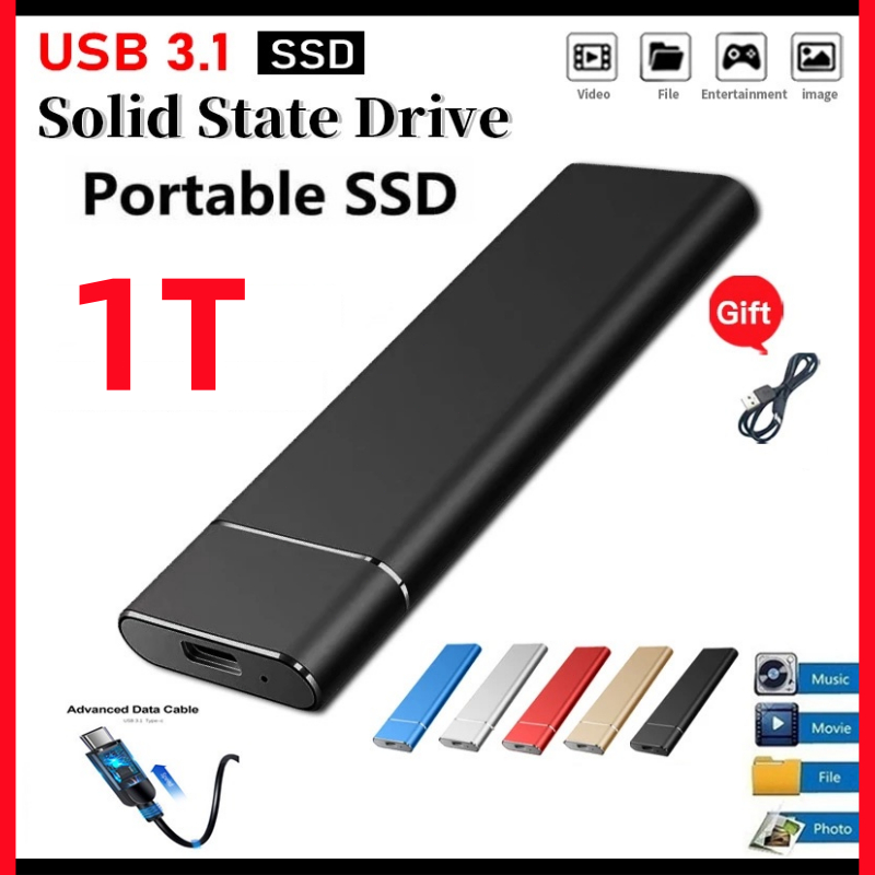 【READY YA】SSD Eksternal 1TB/2TB/30TB USB 3.0 Type-C ssd laptop PC ssd portable eksternal hp solid st