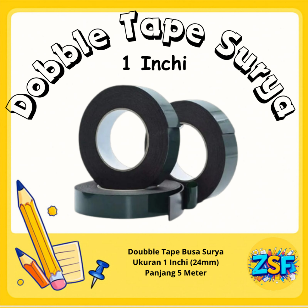 Double Tape 3M Super Kuat Double Tape Super Kuat Doble Tip Surya Bisa Ukuran 1 Inchi Warna Hijau
