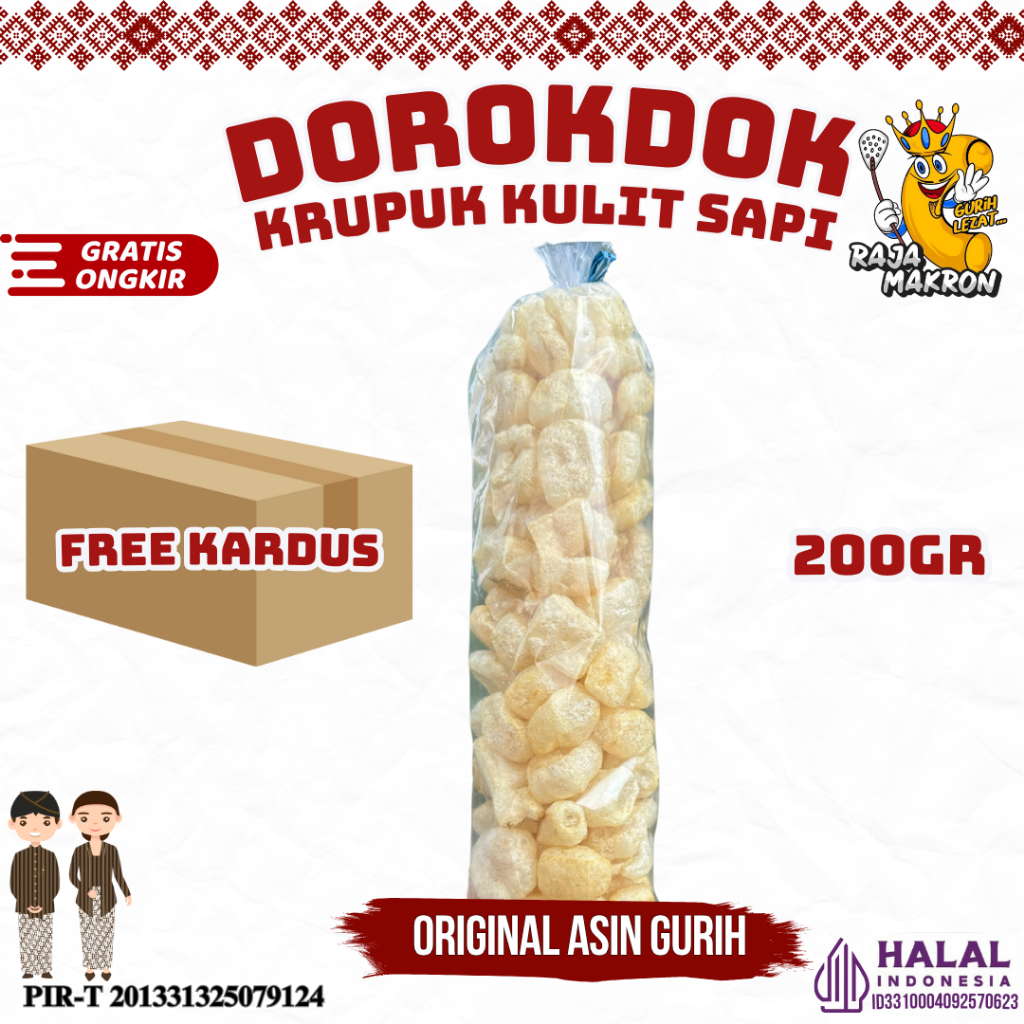 

KRUPUK KULIT SAPI RAMBAK SAPI DOROKDOK ASLI HALAL 1 BAL CAMILAN