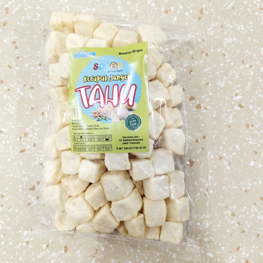 

Sogan Keripik Kerupuk Jangek Tahu 100gr Vegetarian Vegan