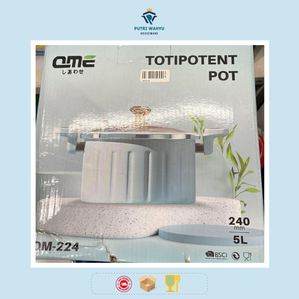QME Totipotent Pot 5L – Panci Presto Teflon Anti Lengket & Hemat Waktu