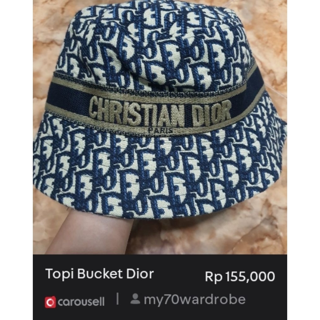 Topi bucket dior
