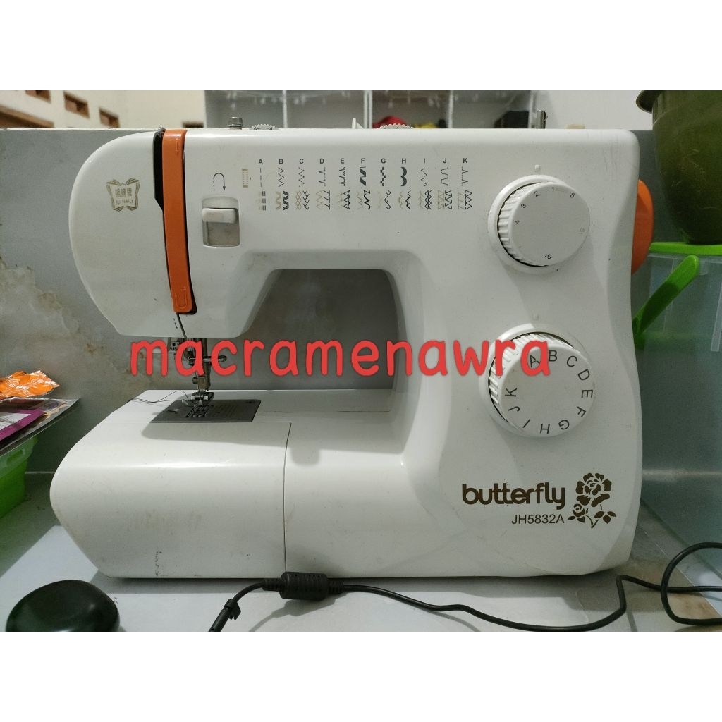 Mesin Jahit Portable Butterfly JH5832A Second Bekas Preloved