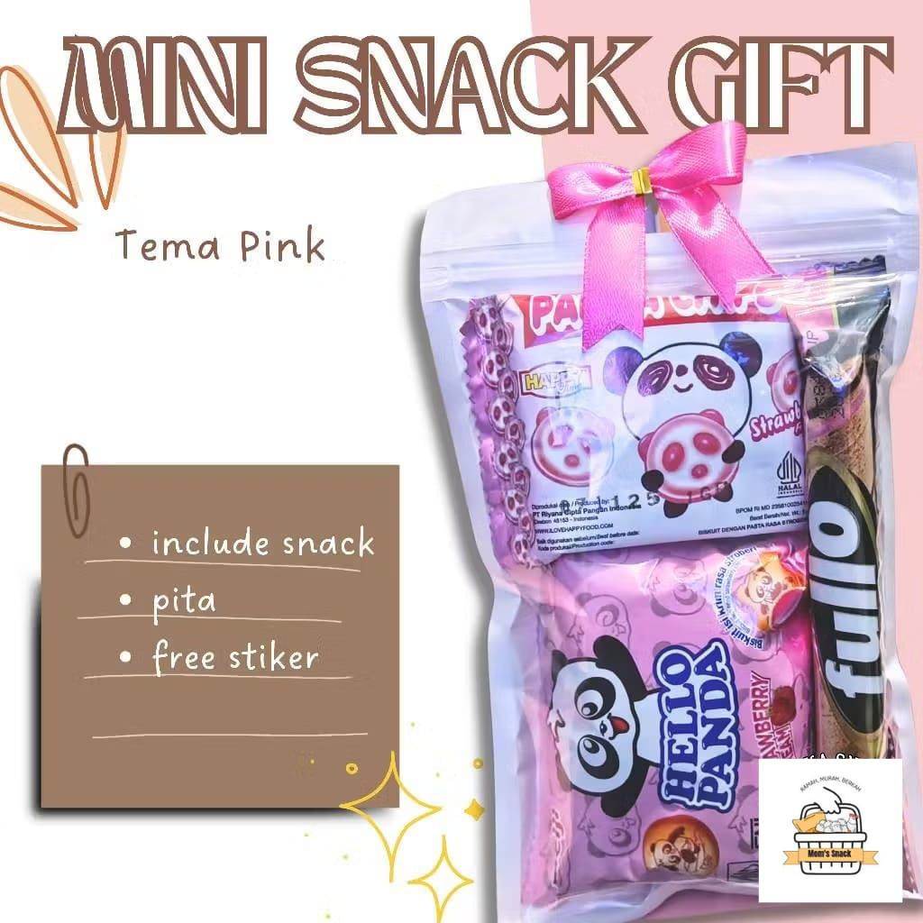 

Ready stok - mini gift Snack Tema Pink/ mini gift/ hampers Snack/ Snack ultah/ freebie Snack