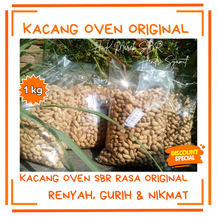 

Kacang Oven Kulit Sangrai 1kg | Cemilan Gurih Renyah