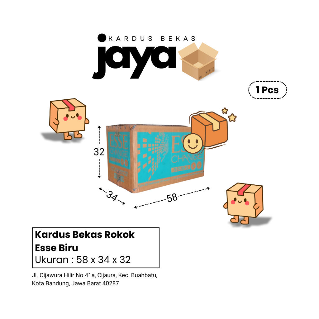 

Kardus Bekas Rokok Esse Biru | Untuk Pindahan / Ekspedisi | Tebal & Rapi | 1 Pcs