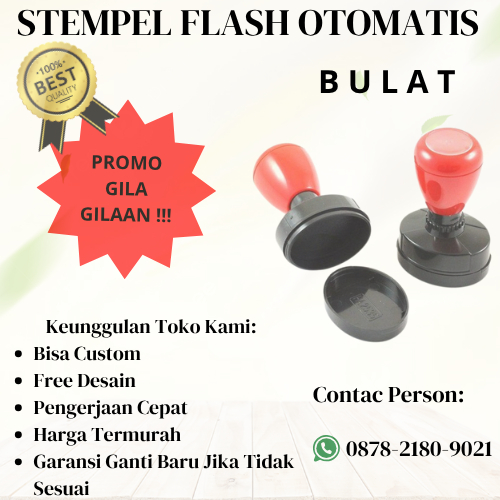 

STEMPEL FLASH OTOMATIS BULAT