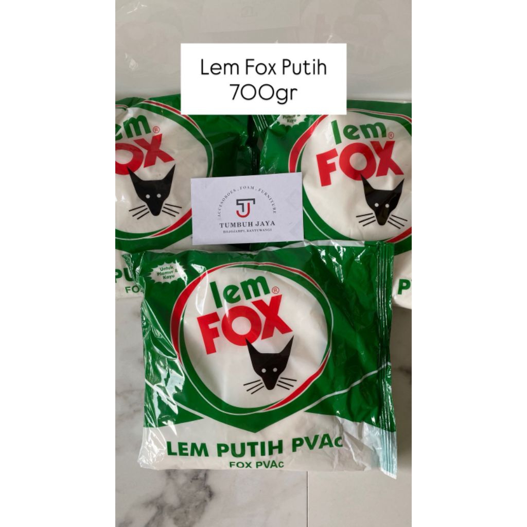 

Lem Fox Putih PVac kantong hijau 700gr / Lem Fox putih