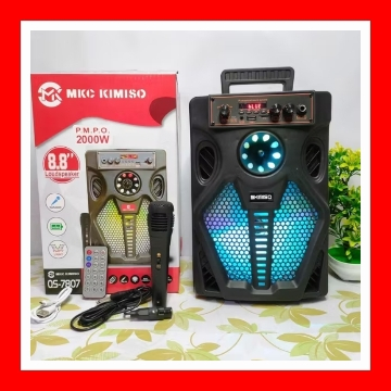 Speaker bluetooth portable QS-7807 8,8inch free mic