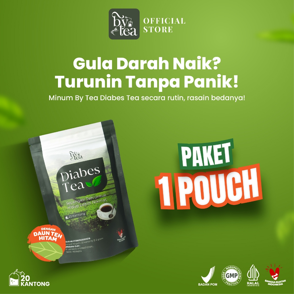 

Bytea Diabes | Teh Herbal Alami Untuk Mengatur Gula Darah & Membakar Lemak dengan Jahe Merah, Kayu Manis, & Daun Hitam