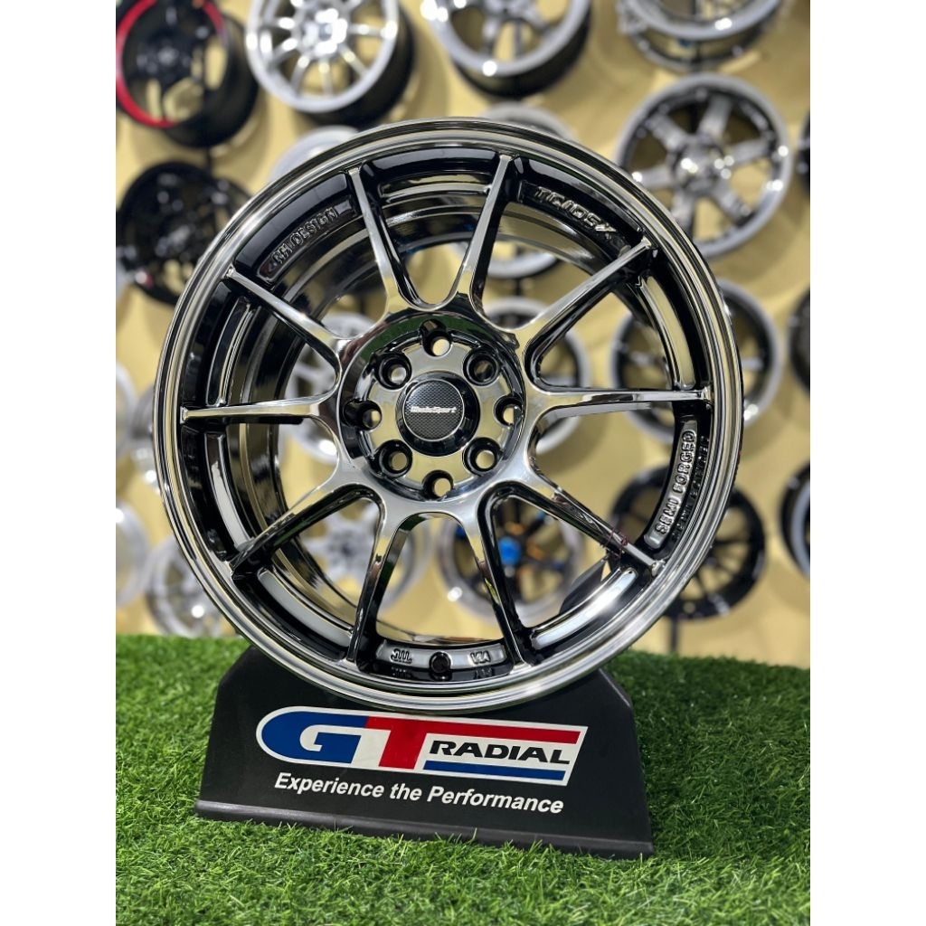 velg wedsport tc105 r16 black chrome lebar 7 et43 kondisi baru