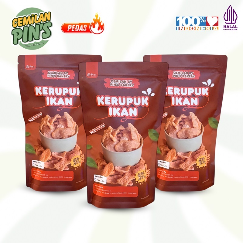 

Kerupuk Ikan Cemilan Pins Gurih Nikmat Pedas Bikin Nagih Bisa COD Halal Snack Viral Kekinian
