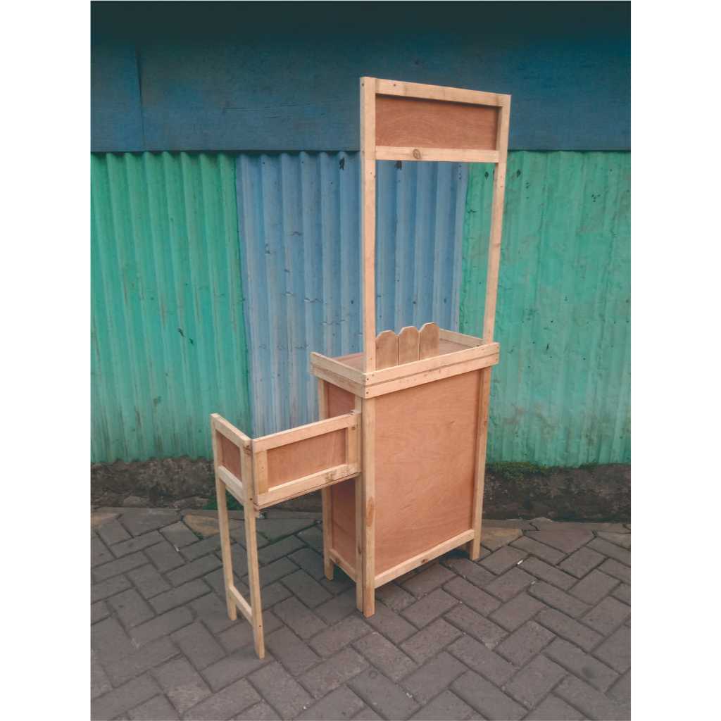 Booth Portable / Gerobak Lipat / Jualan / Simple / Es Teh / Teh Poci / Teh Solo Ukuran 60 Cm