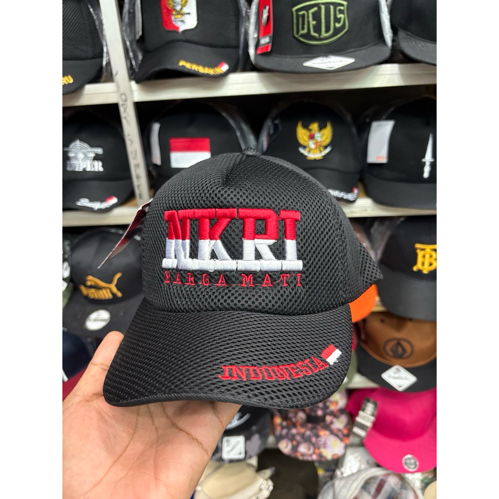 topi busa doublemess NKRI indonesia bordir
