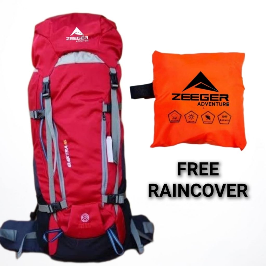 Tas Carrier 45-50 Liter Free Raincover Waterproof