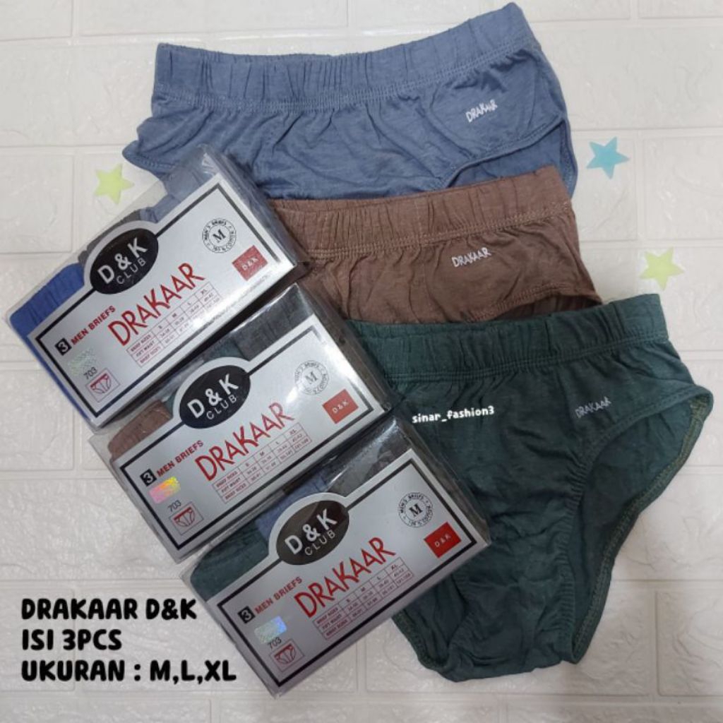 celana dalam pria Drakaar isi 3pcs