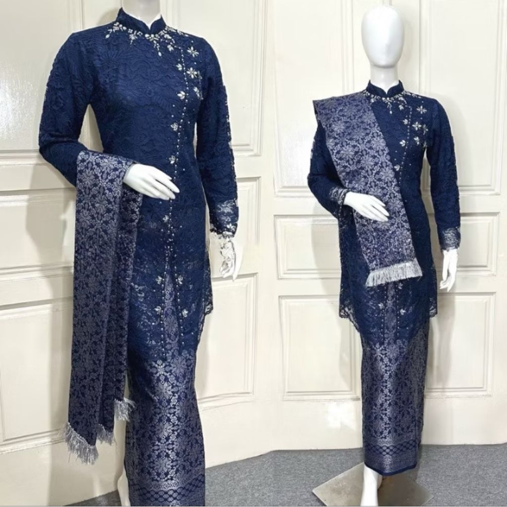 FREE HIJAB - STELAN KEBAYA JANGGAN SONGKET//KEBAYA PAYET MODERN//KEBAYA COUPLE//KEBAYA TUNIK PAYET M