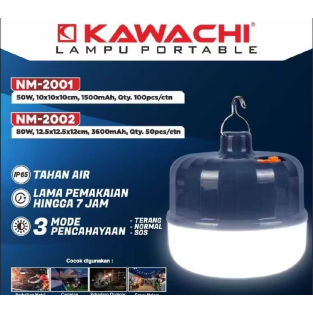 bola lampu emergency kawachi 50 watt #