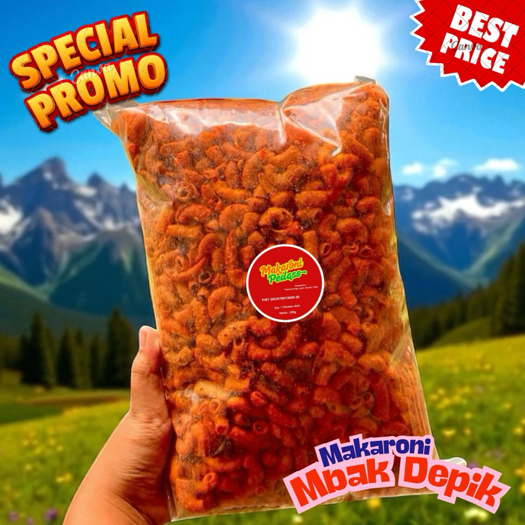 

Makaroni Pedas 1/4kg Cemilan Sehat Garing Anti Gagal Cocok untuk Teman Ngopi atau Teh Sore