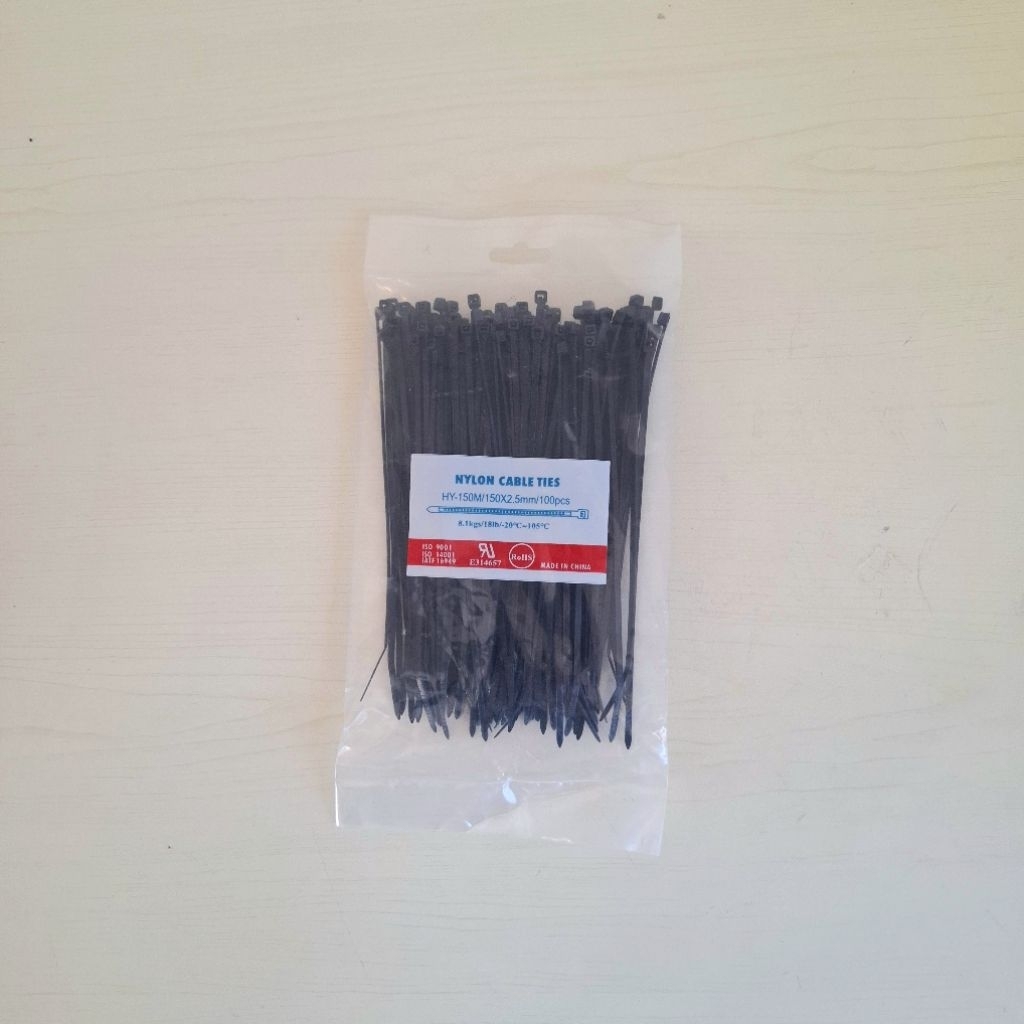 

[100 Pcs] Kabel Ties 15 cm - Tali Kabel Tis 150mm x 2,5 mm