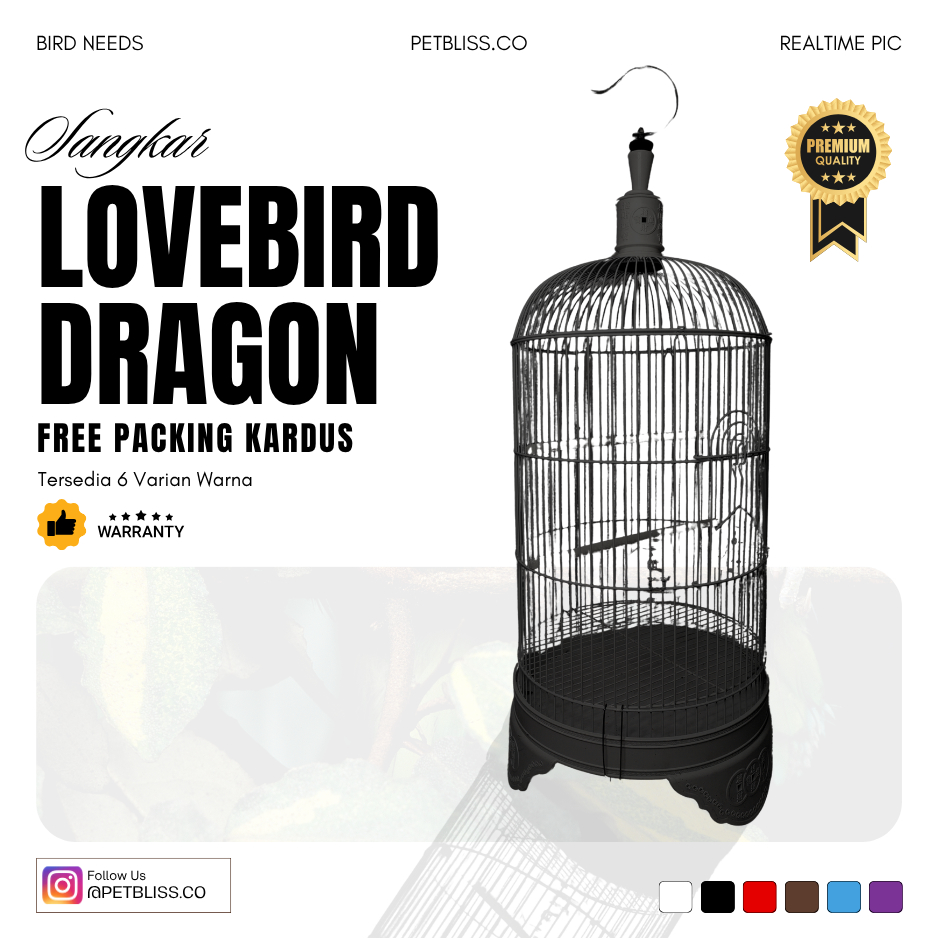 Sangkar Dragon Lovebird Burung Original Impor