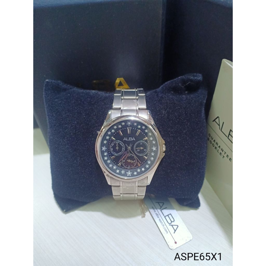 JAM TANGAN WANITA ALBA ASPE65X1 ORIGINAL BERGARANSI RESMI 1 TAHUN RANTAI STAINLESS STEEL WATER RESIS