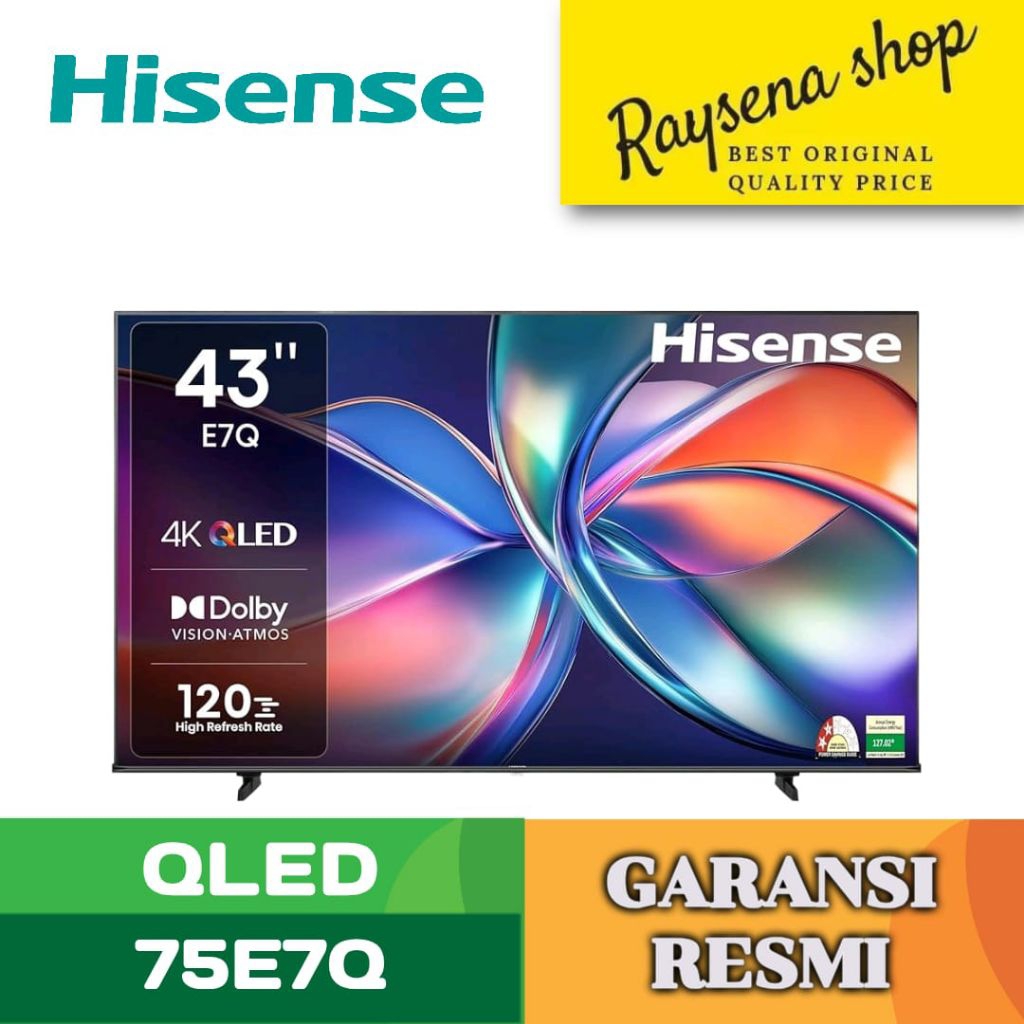 HISENSE 75E7Q QLED 75 Inch 4K Smart TV Dolby Vision Atmos