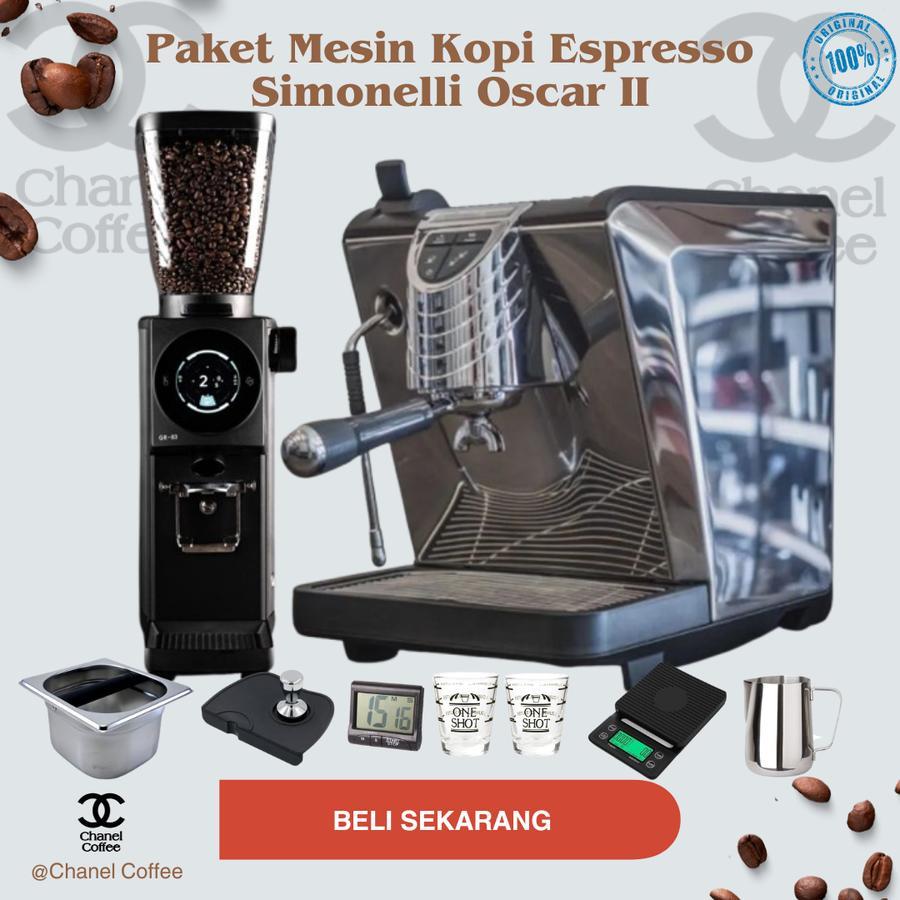 Mesin Kopi Espresso Simonelli Oscar II 1 Group + GRINDER Guerrero GR 83 + Tools