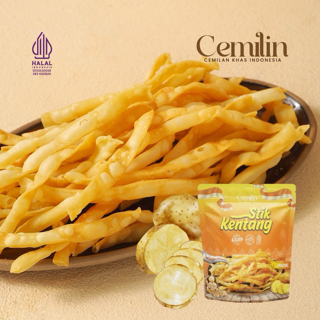 

Cemilin - Stik Kentang Rasa Original Premium - Cemilan Snack Stik Kekinian