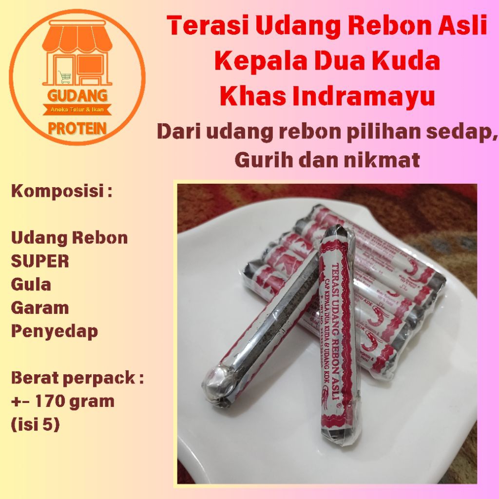 

Terasi udang rebon asli 170 gr paling sedap termurah