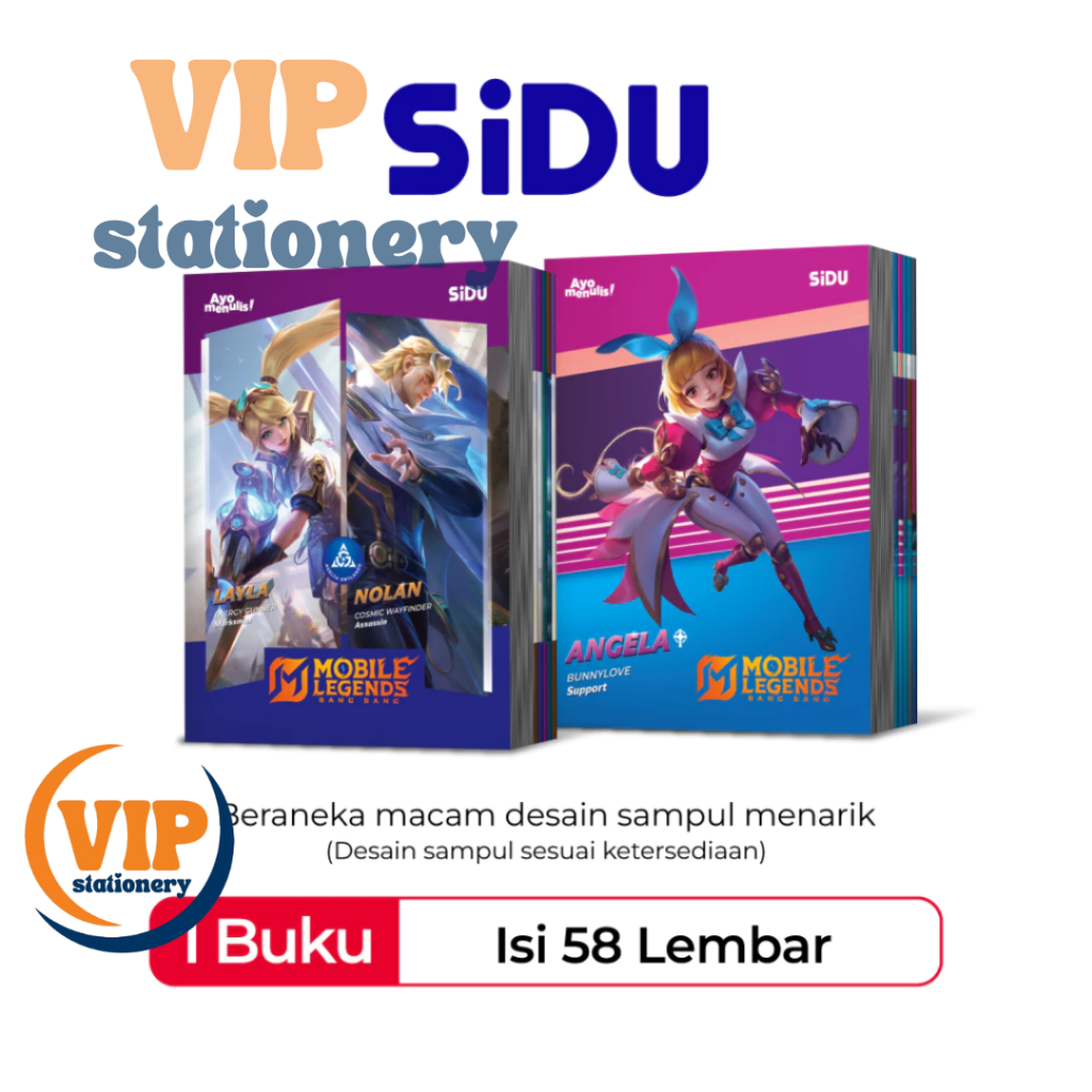 

SIDU Buku Tulis Mobile Legends Edition isi 58 Lembar - 1 buku / 1 PCS Isi 58 Lembar