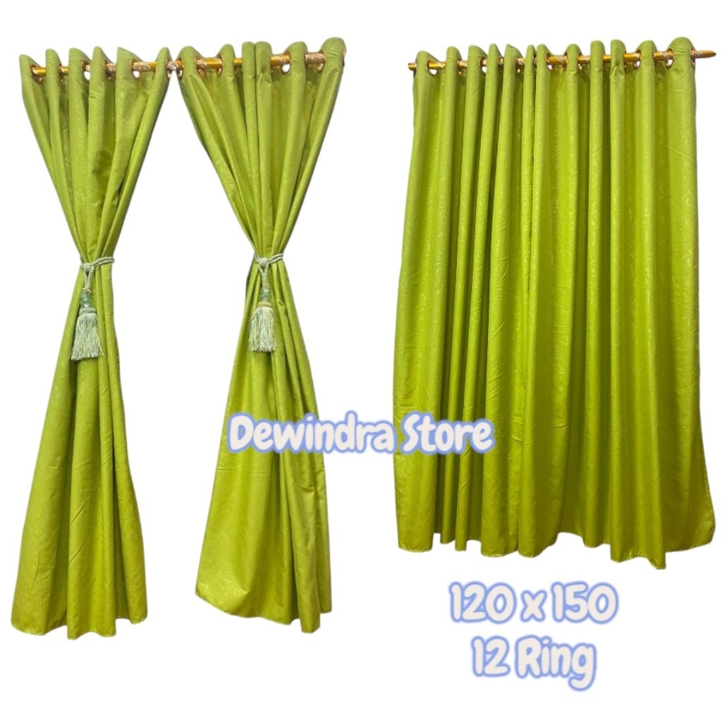 New GORDEN JENDELA EMBOSS MINIMALIS SMOKRING 12 RING 120 X 150 CM GORDEN JENDELA PENDEK