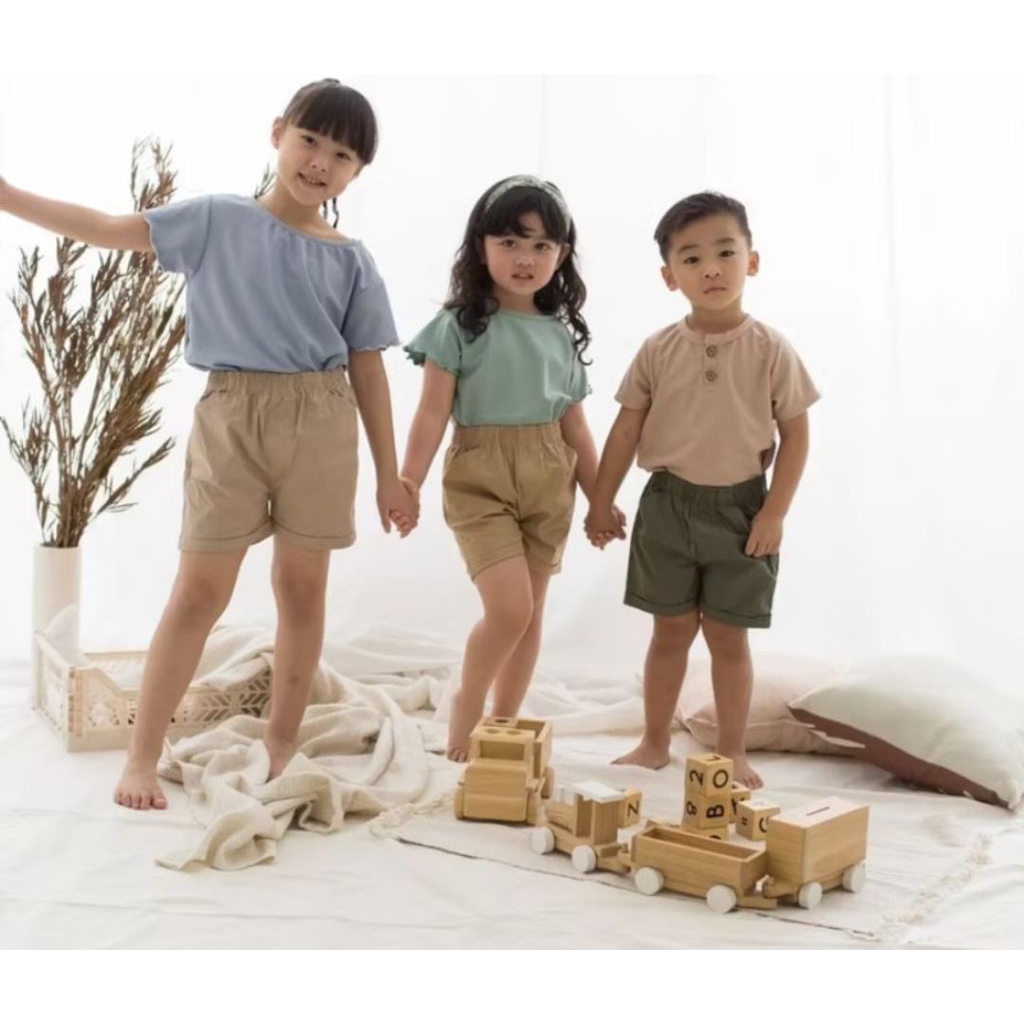 celana pendek anak/celana chinos anak unisex/celana chinos pendek anak