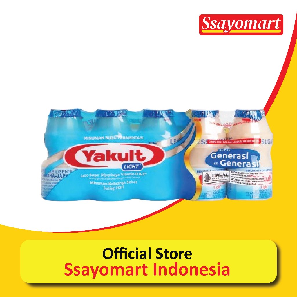 

Yakult Light 5's 65ml / Minuman Susu Fermentasi Less Sugar / Yakult Light Less Sugar 5PCS