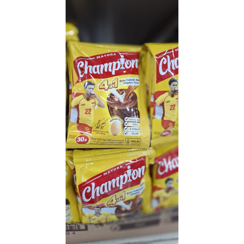 

susu cokelat CHAMPION 1 renteng (5 sachet)