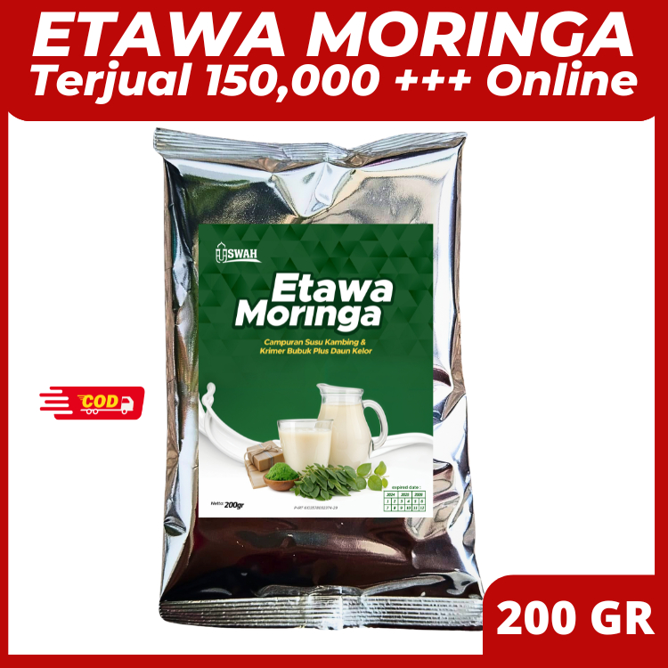 

Susu Kambing Etawa Bubuk Full Cream Original Kemasan Kelor 200 Gram Moringa Nusantara Uswah