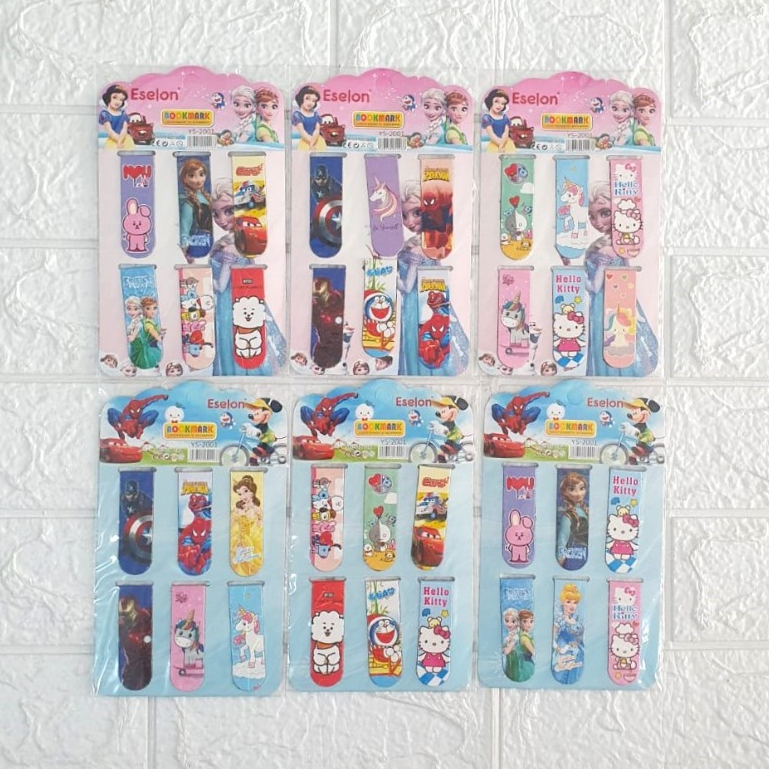 

Pembatas Buku Magnet Karakter isi 6 Pcs