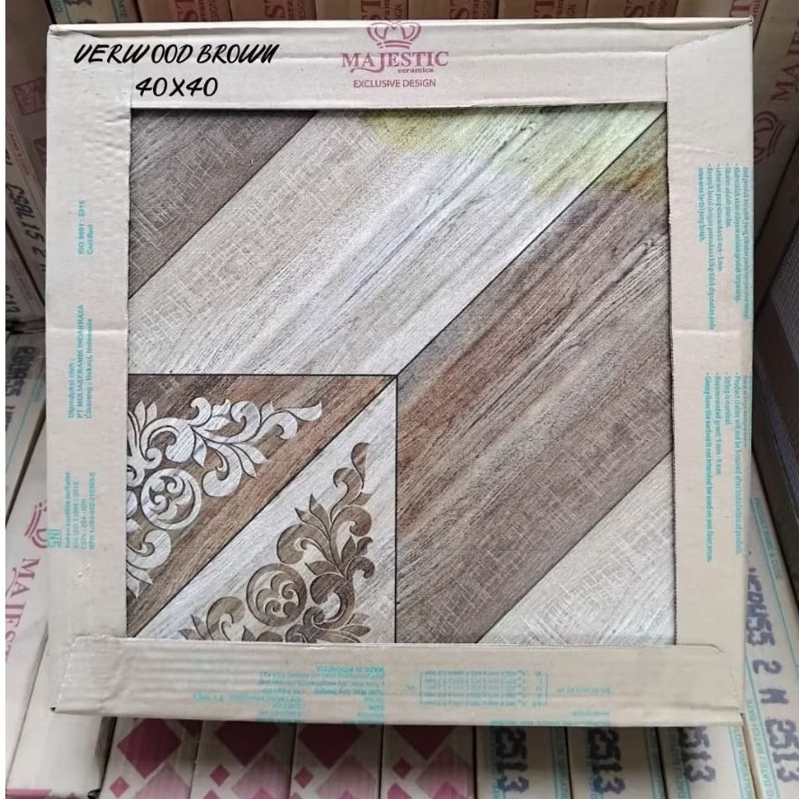 Keramik Lantai 40x40 Verwood Brown