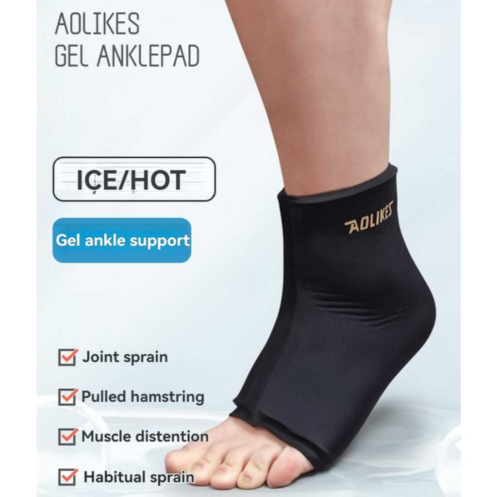 Ankle Support Guard Gel Ice Pack Hot Kompres - Pelindung Pergelangan Kaki Ankle Cedera Otot Keseleo Terkilir AOLIKES 3703