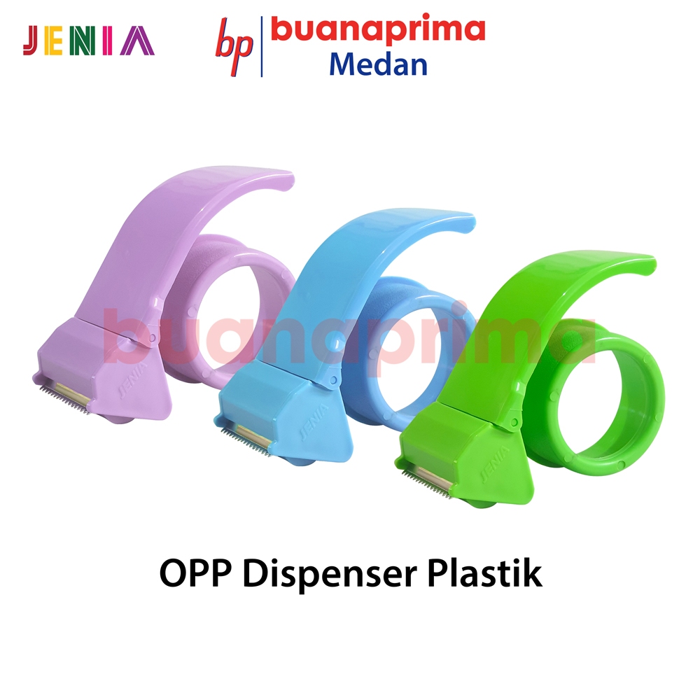 

TEMPAT LAKBAN PLASTIK JENIA OPP Dispenser Jenia Tape Cutter Pemotong Selotip 2 Inch