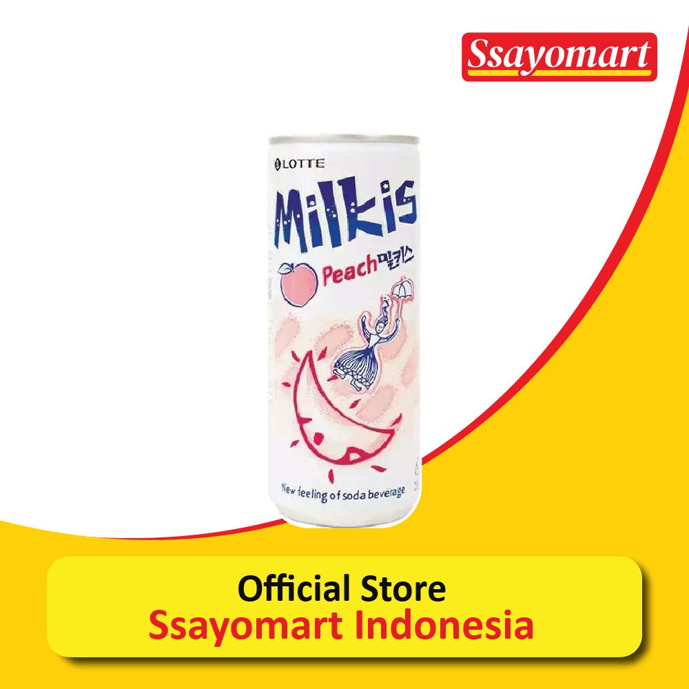 

Lotte Milkis Soda Susu Peach 250ml / Soda Susu Asli Korea