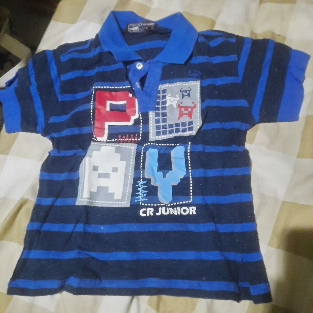 Preloved Kaos Kemeja anak laki cowok Crocodile CR Junior size 3