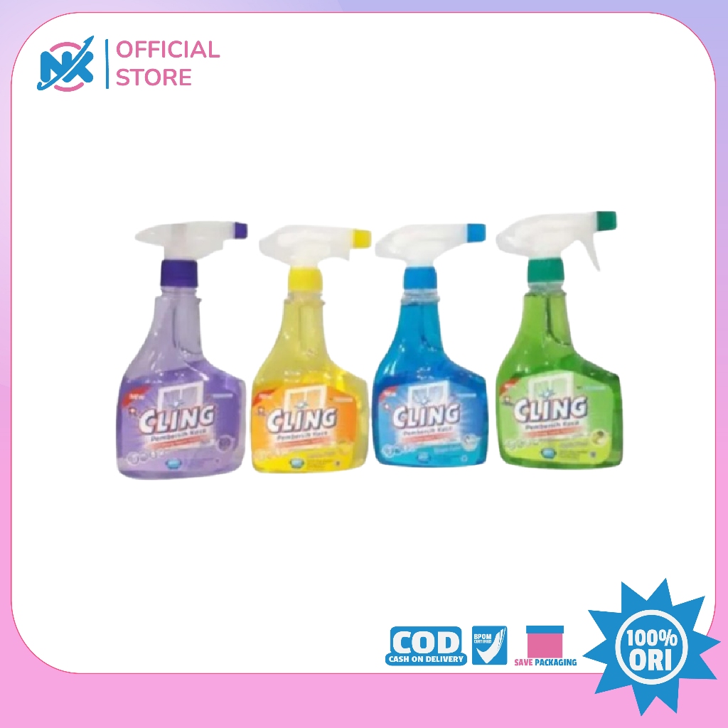 Cling  Pembersih Kaca Botol 440ml / Cling Pembersih Kaca